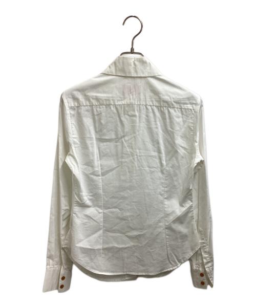 Vivienne Westwood RED LABEL（ヴィヴィアンウエストウッドレッドレーベル）Vivienne Westwood RED LABEL (ヴィヴィアンウエストウッドレッドレーベル) オーブ刺繍シャツ / 356-01-82001 ホワイト サイズ:1の古着・服飾アイテム
