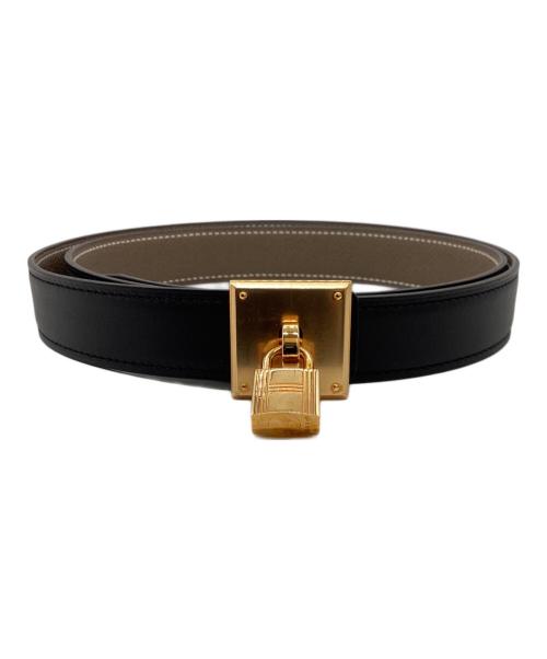 HERMES（エルメス）HERMES (エルメス) リバーシブルベルト　/　D刻印 ブラックの古着・服飾アイテム