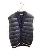 MONCLERモンクレール）の古着「GILET TRICOT / ニット切替ダウンベスト」｜ブラック