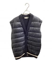 MONCLER（モンクレール）の古着「GILET TRICOT / ニット切替ダウンベスト」｜ブラック