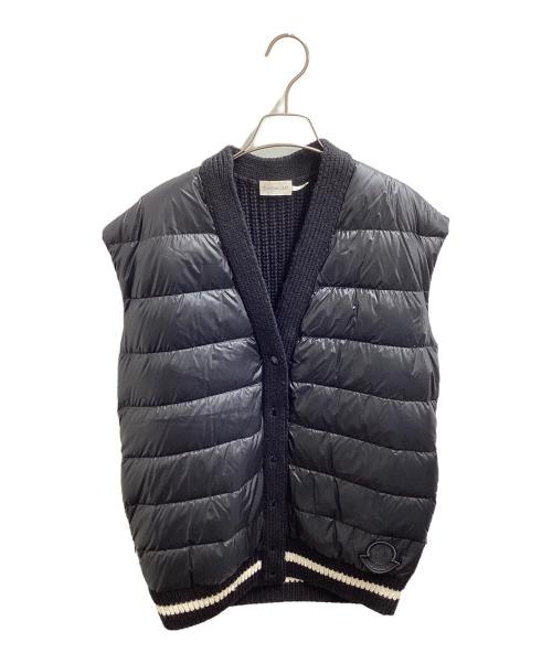 MONCLER（モンクレール）MONCLER (モンクレール) GILET TRICOT / ニット切替ダウンベスト ブラック サイズ:Sの古着・服飾アイテム