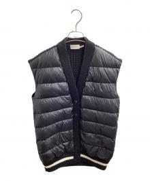 MONCLER（モンクレール）の古着「GILET TRICOT / ニット切替ダウンベスト　/　I20939I00001」｜ブラック