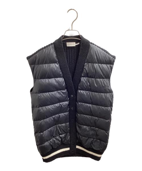 MONCLER（モンクレール）MONCLER (モンクレール) GILET TRICOT / ニット切替ダウンベスト　/　I20939I00001 ブラック サイズ:ＸＳの古着・服飾アイテム