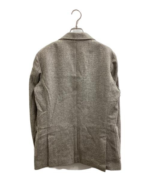 PAPAS PLUS（パパスプラス）PAPAS PLUS (パパスプラス) ツイードテーラードジャケット　/　Bottoli社製 アイボリー サイズ:Mの古着・服飾アイテム