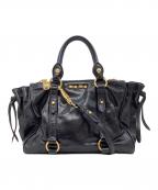 MIU MIUミュウミュウ）の古着「VITELLO SHINE 2way Bag」｜ブラック