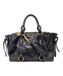 MIU MIU（ミュウミュウ）の古着「VITELLO SHINE 2way Bag」｜ブラック