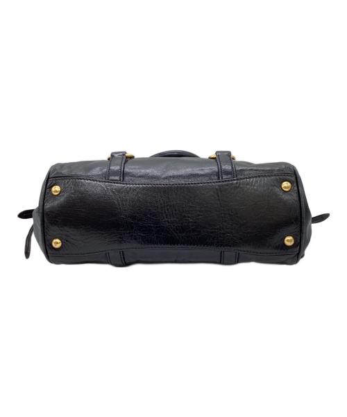 MIU MIU（ミュウミュウ）MIU MIU (ミュウミュウ) VITELLO SHINE 2way Bag ブラックの古着・服飾アイテム