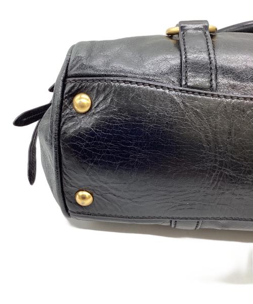 MIU MIU（ミュウミュウ）MIU MIU (ミュウミュウ) VITELLO SHINE 2way Bag ブラックの古着・服飾アイテム