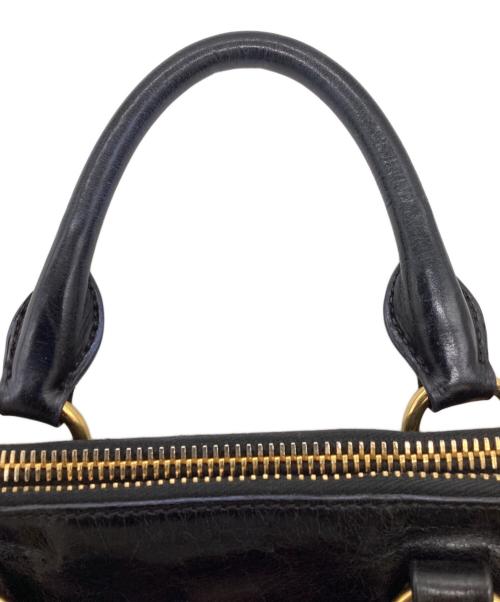 MIU MIU（ミュウミュウ）MIU MIU (ミュウミュウ) VITELLO SHINE 2way Bag ブラックの古着・服飾アイテム