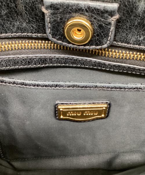 MIU MIU（ミュウミュウ）MIU MIU (ミュウミュウ) VITELLO SHINE 2way Bag ブラックの古着・服飾アイテム