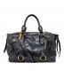 MIU MIU (ミュウミュウ) VITELLO SHINE 2way Bag ブラック：120000円