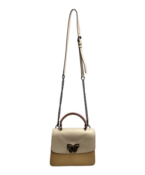 COACH（コーチ）COACH (コーチ) パーカー トップ ハンドル ウィズ バタフライ ターンロック　/　69605 ピンク×アイボリーの古着・服飾アイテム