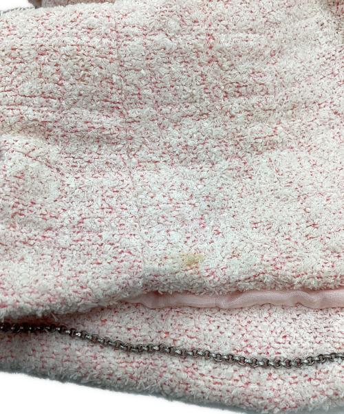 CHANEL（シャネル）CHANEL (シャネル) パイル地ショートスリーブジャケット ピンク サイズ:36の古着・服飾アイテム