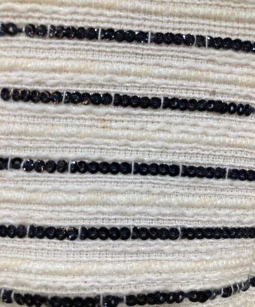 CHANEL（シャネル）CHANEL (シャネル) カメリア半袖ツイードワンピース アイボリー サイズ:36の古着・服飾アイテム