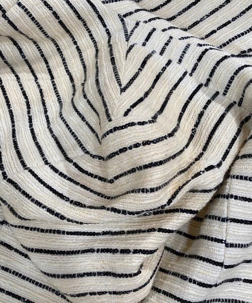 CHANEL（シャネル）CHANEL (シャネル) カメリア半袖ツイードワンピース アイボリー サイズ:36の古着・服飾アイテム