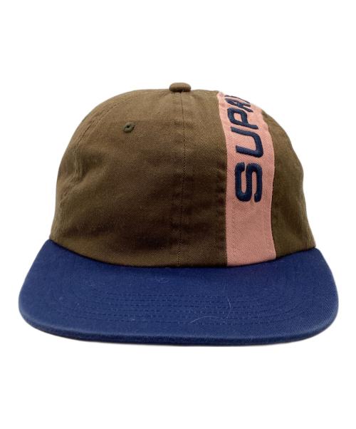 SUPREME（シュプリーム）Supreme (シュプリーム) Stripe 6-Panel CAP / ストライプシックスパネルキャップ ブラウン サイズ:記載無し（採寸値参照）の古着・服飾アイテム
