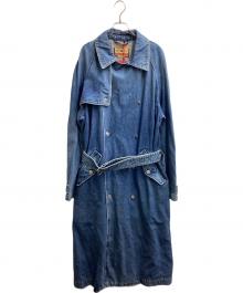 DIESEL（ディーゼル）の古着「D-DELIRIO ダブルブレスト デニムロングコート / A03873」｜ブルー