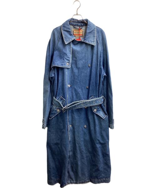 DIESEL（ディーゼル）DIESEL (ディーゼル) D-DELIRIO ダブルブレスト デニムロングコート / A03873 ブルー サイズ:XXLの古着・服飾アイテム