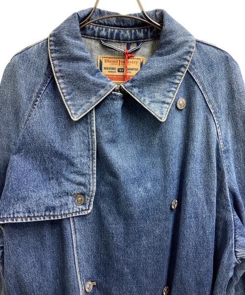 DIESEL（ディーゼル）DIESEL (ディーゼル) D-DELIRIO ダブルブレスト デニムロングコート / A03873 ブルー サイズ:XXLの古着・服飾アイテム