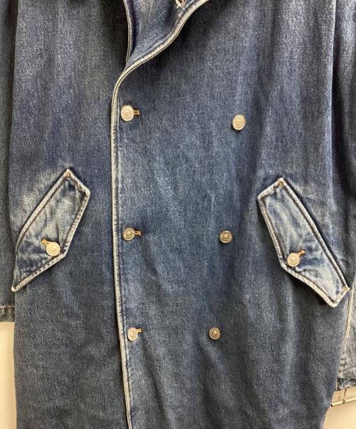 DIESEL（ディーゼル）DIESEL (ディーゼル) D-DELIRIO ダブルブレスト デニムロングコート / A03873 ブルー サイズ:XXLの古着・服飾アイテム
