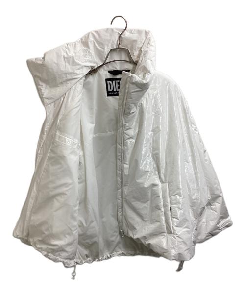 DIESEL（ディーゼル）DIESEL (ディーゼル) W-MONICA FUNNEL PUFFER JACKET / 中綿ジャケット ホワイト サイズ:40の古着・服飾アイテム