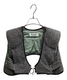 KISHIDAMIKI（キシダミキ）の古着「WOOL CROPPED TOP」｜ブラック