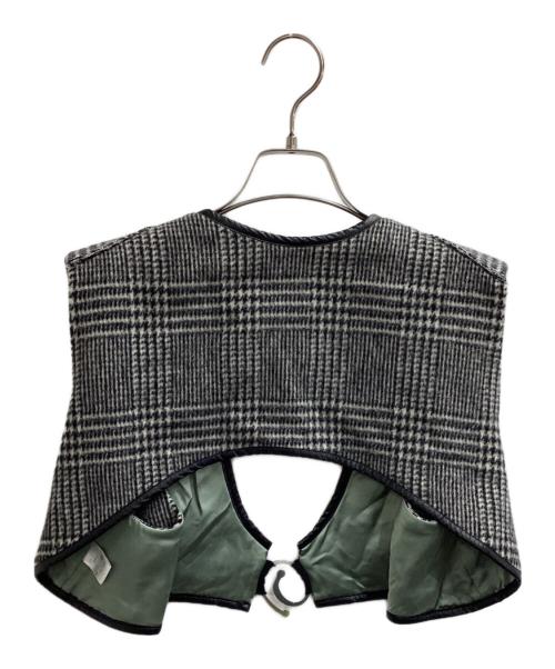 KISHIDAMIKI（キシダミキ）KISHIDAMIKI (キシダミキ) WOOL CROPPED TOP ブラック サイズ:FREEの古着・服飾アイテム
