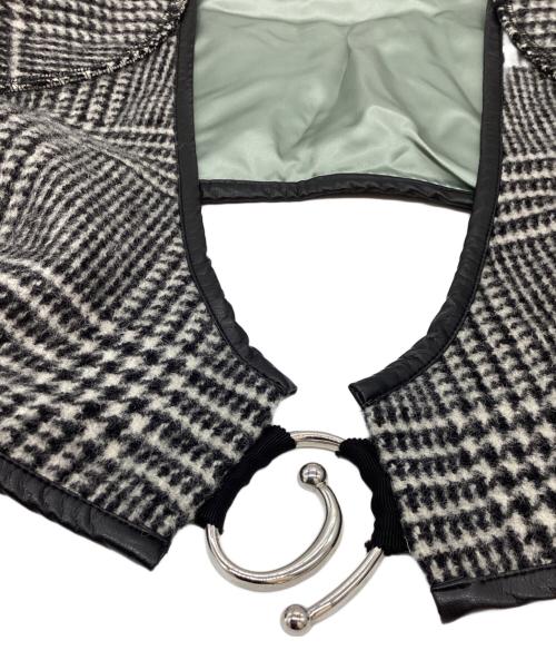 KISHIDAMIKI（キシダミキ）KISHIDAMIKI (キシダミキ) WOOL CROPPED TOP ブラック サイズ:FREEの古着・服飾アイテム