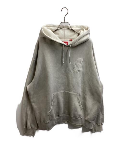 SUPREME（シュプリーム）SUPREME (シュプリーム) OVERDYED S LOGO HOODED SWEATSHIRT / 23SS アイボリー サイズ:XLの古着・服飾アイテム