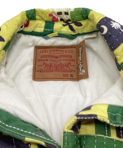 LEVI'S（リーバイス）LEVI'S (リーバイス) Denim Tears (デニムティアーズ) Western Quilted Printed Utility Jacket / A2322-0000 イエロー サイズ:XLの古着・服飾アイテム