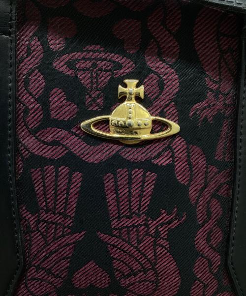 Vivienne Westwood（ヴィヴィアンウエストウッド）Vivienne Westwood (ヴィヴィアンウエストウッド) 総柄 Yasmine ハンドバッグ / ヤスミン ハンドバッグ パープルの古着・服飾アイテム