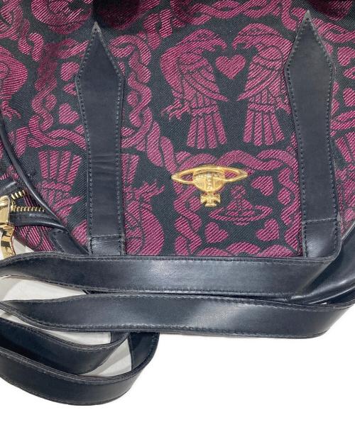 Vivienne Westwood（ヴィヴィアンウエストウッド）Vivienne Westwood (ヴィヴィアンウエストウッド) 総柄 Yasmine ハンドバッグ / ヤスミン ハンドバッグ パープルの古着・服飾アイテム