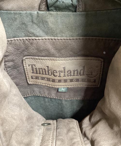 Timberland（ティンバーランド）Timberland (ティンバーランド) レザージャケット ブラウン サイズ:Lの古着・服飾アイテム