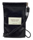beautiful peopleビューティフルピープル）の古着「レザースマホショルダー」｜ブラック