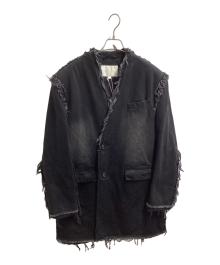 PONDER.ER（ポンダラー）の古着「"DATE" DENIM BLAZER」｜ブラック