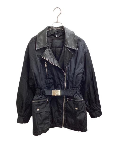 PRADA（プラダ）PRADA (プラダ) ナイロン×レザーベルトコート ブラック サイズ:Mの古着・服飾アイテム