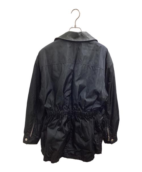 PRADA（プラダ）PRADA (プラダ) ナイロン×レザーベルトコート ブラック サイズ:Mの古着・服飾アイテム