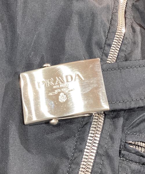 PRADA（プラダ）PRADA (プラダ) ナイロン×レザーベルトコート ブラック サイズ:Mの古着・服飾アイテム