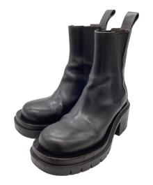 BOTTEGA VENETA（ボッテガベネタ）の古着「LUG ANKLE BOOT」｜ブラック
