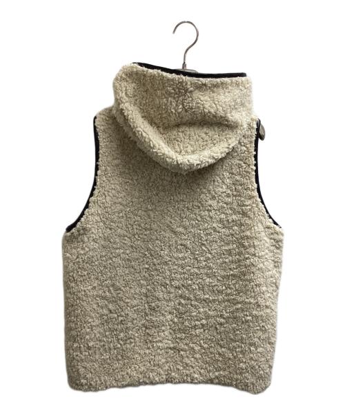 THREE DOTS（スリードッツ）THREE DOTS (スリードッツ) Poodle boa hoody vest　/　PB0002Y アイボリー サイズ:Sの古着・服飾アイテム