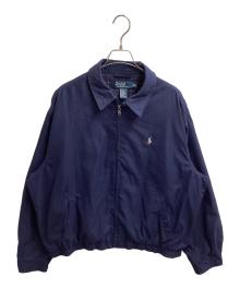 POLO RALPH LAUREN（ポロ・ラルフローレン）の古着「ピーチスキンスイングトップ」｜ネイビー
