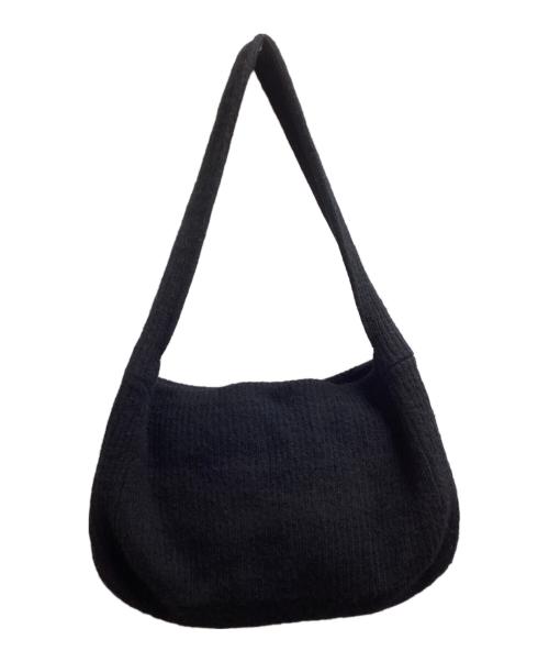PERVERZE（パーバーズ）PERVERZE　 (パーバーズ) Pressed Newspaper Bag / ショルダーバッグ ブラックの古着・服飾アイテム