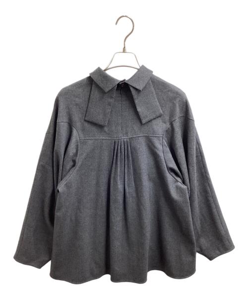 ENFOLD（エンフォルド）ENFOLD (エンフォルド) BACK-TIE PULLOVER / バックタイプルオーバー / 300GA730-1360 グレー サイズ:38の古着・服飾アイテム