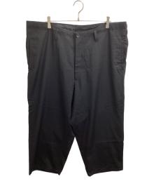 Yohji Yamamoto pour homme（ヨウジヤマモト プールオム）の古着「24AW WOOL GABARDINE SIDE TUCK PANTS」｜ブラック