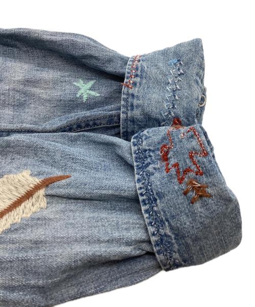 POLO RALPH LAUREN（ポロ・ラルフローレン）POLO RALPH LAUREN (ポロ・ラルフローレン) 刺繍 デニム ウエスタンシャツ　/　Limited Edtion インディゴ サイズ:Mの古着・服飾アイテム