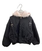 MITSUKIミツキ）の古着「REVERSIBLE FUR BLOUSON / リバーシブルファーブルゾン」｜ブラック