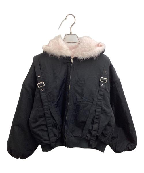MITSUKI（ミツキ）MITSUKI (ミツキ) REVERSIBLE FUR BLOUSON / リバーシブルファーブルゾン ブラック サイズ:FREEの古着・服飾アイテム