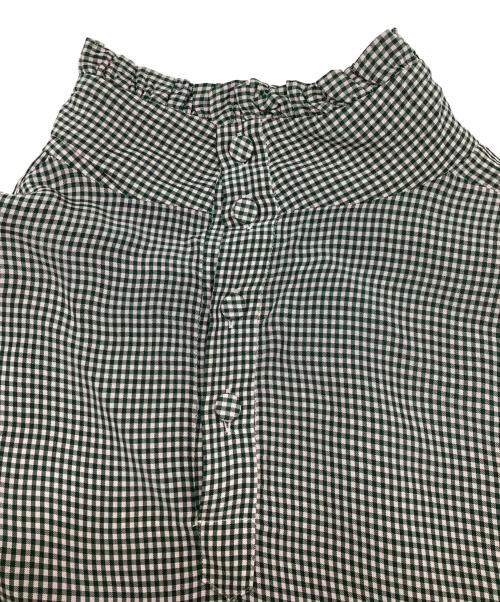 GUCCI（グッチ）GUCCI (グッチ) フリル襟ブラウス / 438331 Z769A グリーン×ピンク サイズ:46の古着・服飾アイテム