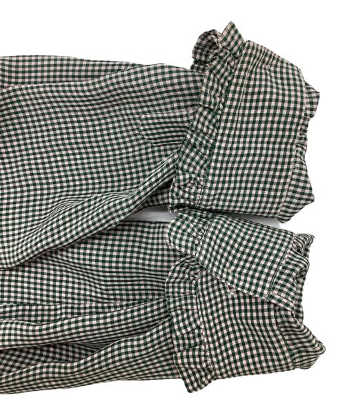 GUCCI（グッチ）GUCCI (グッチ) フリル襟ブラウス / 438331 Z769A グリーン×ピンク サイズ:46の古着・服飾アイテム