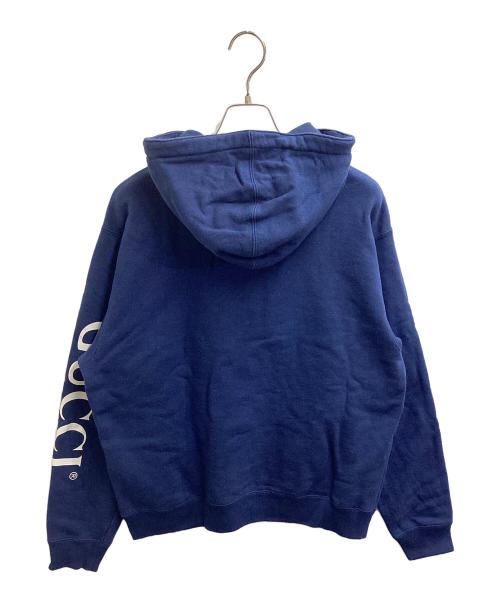 GUCCI（グッチ）GUCCI (グッチ) ハーフジップ プルオーバーパーカー ブルー サイズ:Sの古着・服飾アイテム
